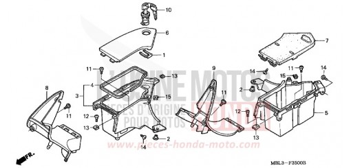 VERKLEIDUNG, TASCHE NT650V3 de 2003